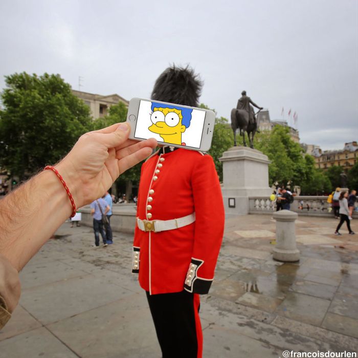 Guy Uses iPhone To Insert Simpsons Characters Into Real Life Situations (17 pics)