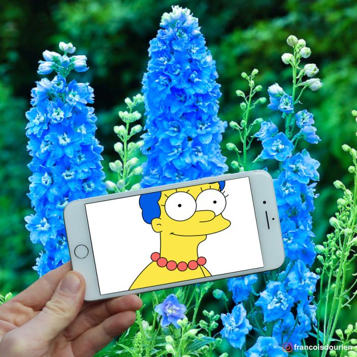 Guy Uses iPhone To Insert Simpsons Characters Into Real Life Situations (17 pics)