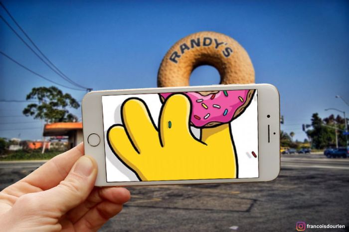 Guy Uses iPhone To Insert Simpsons Characters Into Real Life Situations (17 pics)