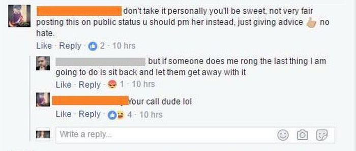 Friendzoned Idiot Gets Called Out After Trying To Look Cool On Facebook (4 pics)