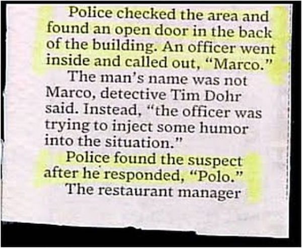 Great And Hilarious Moments From Police Blotter History (25 pics)