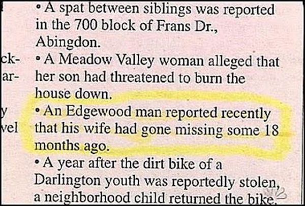 Great And Hilarious Moments From Police Blotter History (25 pics)