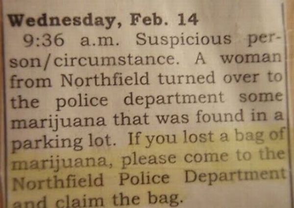 Great And Hilarious Moments From Police Blotter History (25 pics)