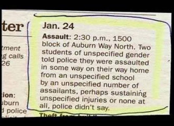 Great And Hilarious Moments From Police Blotter History (25 pics)