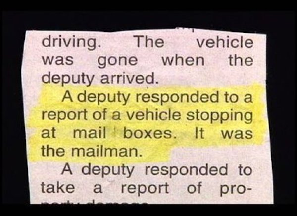 Great And Hilarious Moments From Police Blotter History (25 pics)