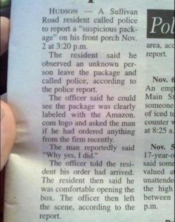 Great And Hilarious Moments From Police Blotter History (25 pics)