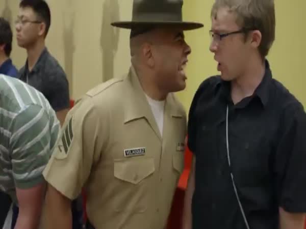 Drill Sergeant Forgot He Was A Drill Sergeant For A Second But Recovers