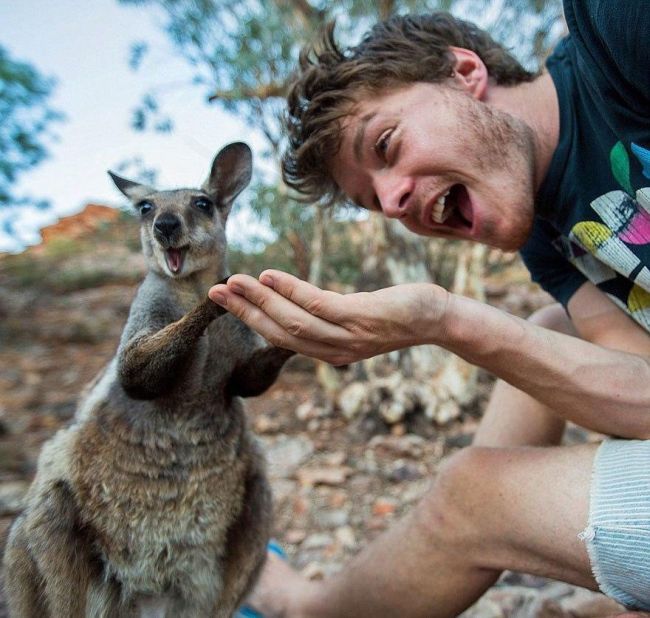 Guy Takes Awesome Selfies With Cool Animals (10 pics)