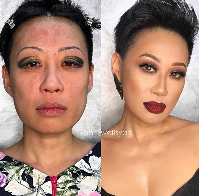Before And After Photos Show Women With And Without Makeup (16 pics)