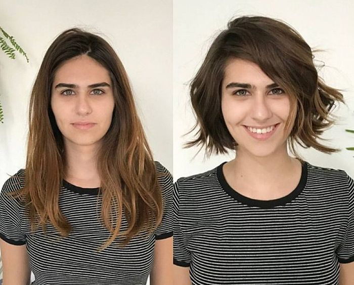 Girls With Short Haircuts Before And After (20 pics)