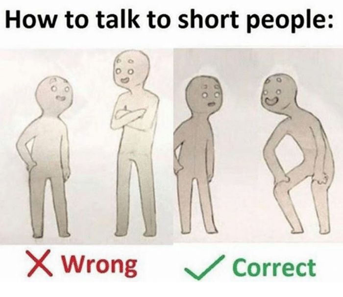 Everything You Need To Know About Talking To Short People (9 pics)
