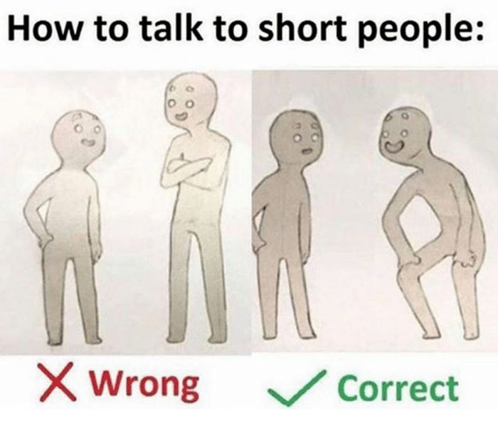 Everything You Need To Know About Talking To Short People 9 Pics 