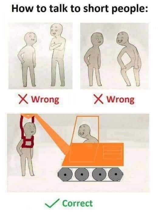 Everything You Need To Know About Talking To Short People (9 pics)