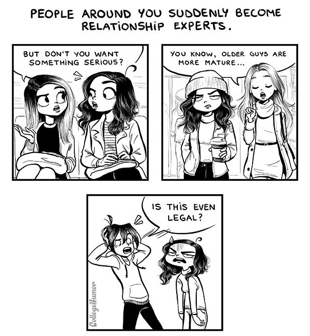 Funny Comics That Reveal The Truth About Dating Someone Younger (5 pics)