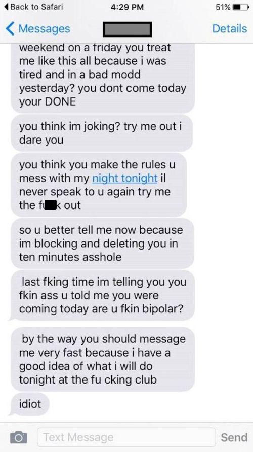 Crazy Chick Goes Psycho After Date Is Postponed One Hour (4 pics)