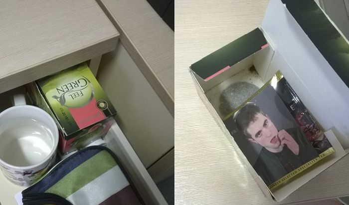 Employee Gets Trolled With Pictures Of Robert Pattinson (10 pics)