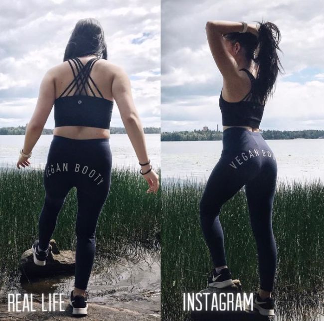 Girl Reminds People That Instagram Is Far From Reality (2 pics)