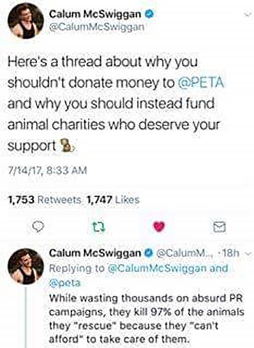 Guy Uses Twitter To Call Out PETA (6 pics)