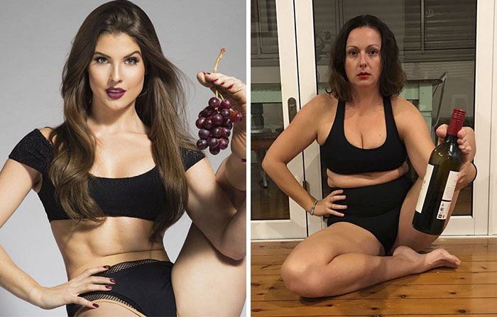 Woman Continues To Recreate Celebrity Instagram Pics And It's Hilarious (20 pics)