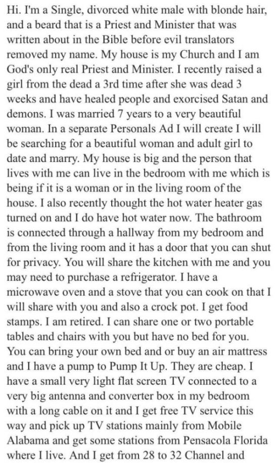This Craigslist Room Share Ad Is Completely Real (22 pics)