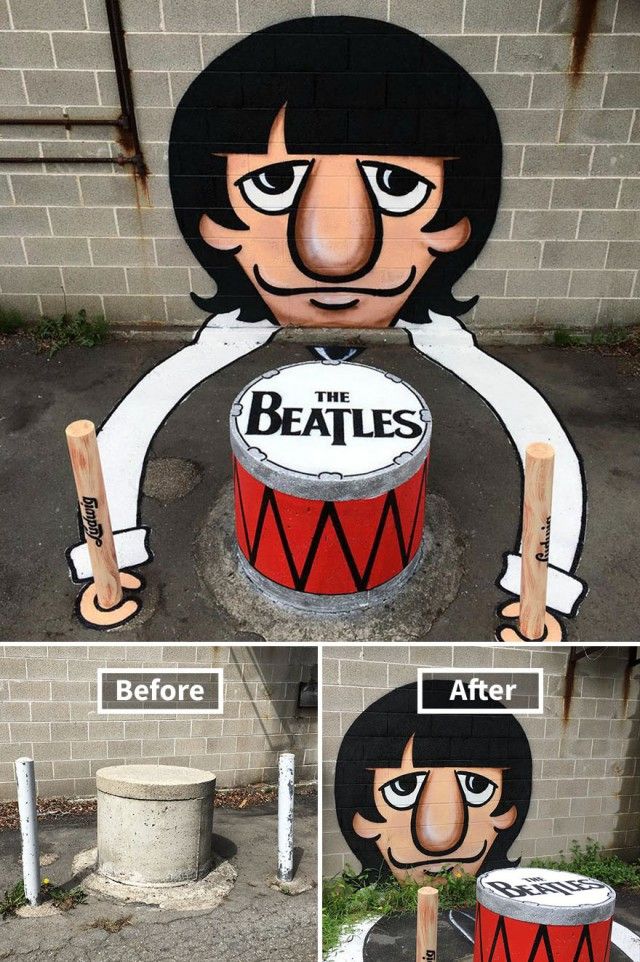 Perfectly Placed Street Art That Will Satisfy Your Eyes (33 pics)