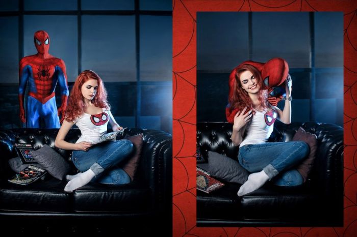 Spider-Man Is Constantly Surrounded By Beautiful Women (13 pics)