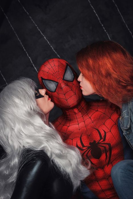 Spider-Man Is Constantly Surrounded By Beautiful Women (13 pics)