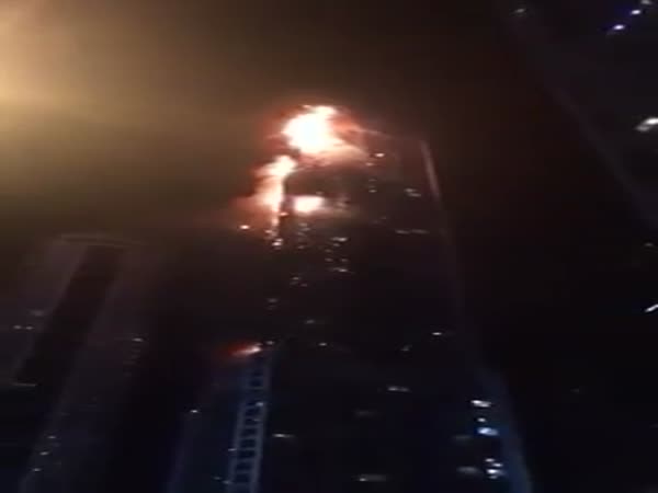 Dubai Skyscraper on Fire