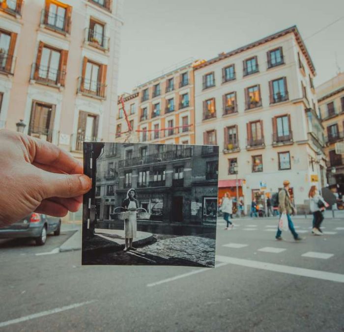 Person Matches Vintage Photographs With Modern Locations (11 pics)