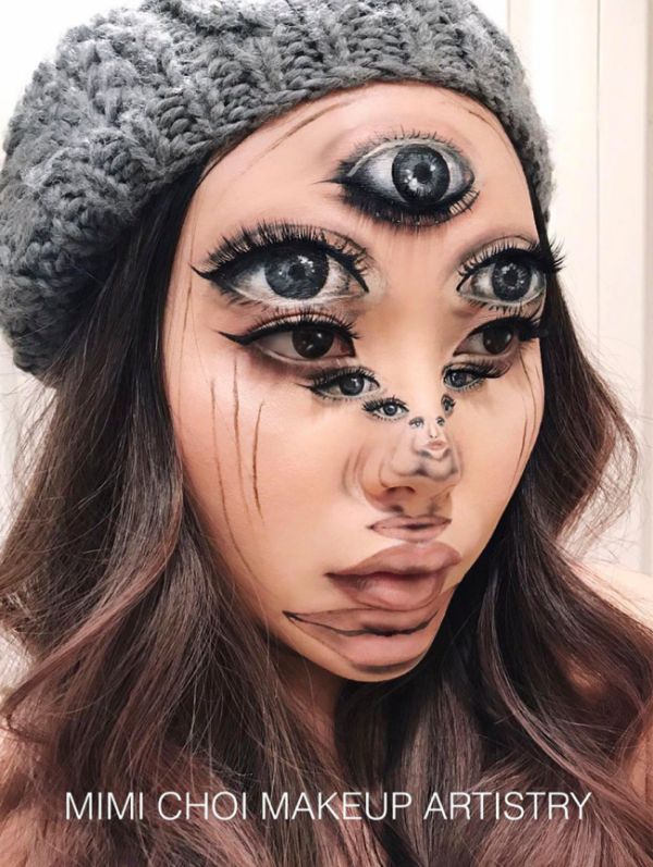 Talented Woman Creates Optical Illusions Using Makeup (30 pics)