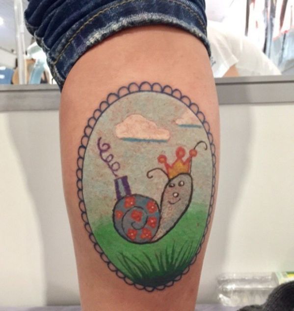 Seven Year Old Tattoo Artist Shows Off Her Work (6 pics)