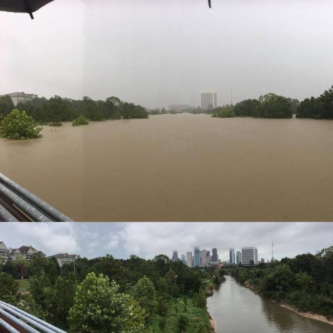 Before And After Photos Show Aftermath Of Houston Flood (6 pics)