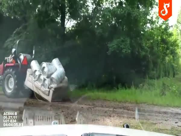Pulling Keg Couch With Tractor While Drunk Gone Wrong