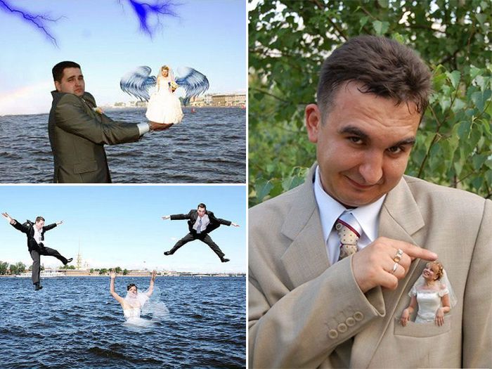 Awfully Photoshopped Russian Wedding Pictures (21 pics)