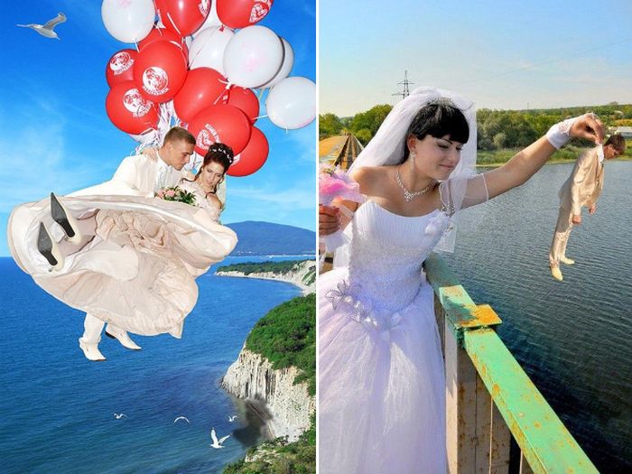 Awfully Photoshopped Russian Wedding Pictures (21 pics)