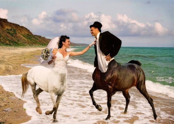 Awfully Photoshopped Russian Wedding Pictures (21 pics)