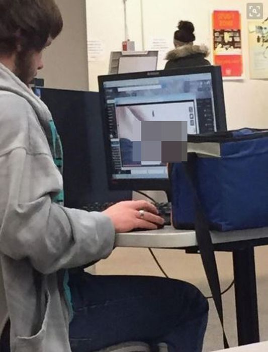 People Caught Looking At Porn In Public (20 pics)