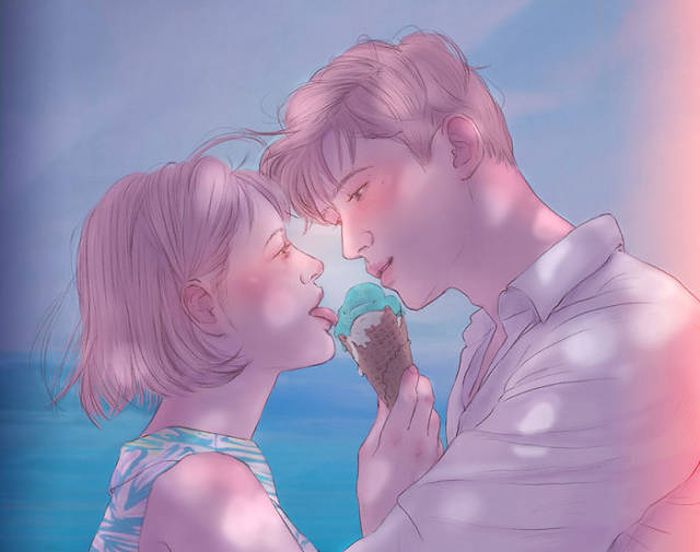 This Korean Illustrator Manages To Capture The Very Essence Of Romance (33 pics)