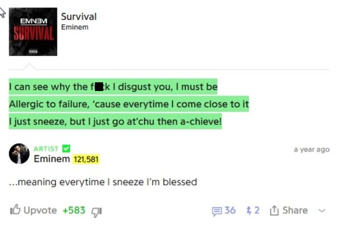 Eminem Takes You Behind The Scenes With Interesting Song Annotations (20 pics)