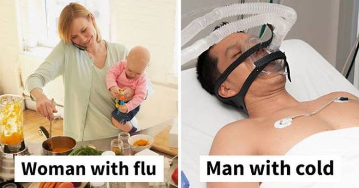 Women Will Never Understand How Lethal Cold Can Be To A Man (32 pics)