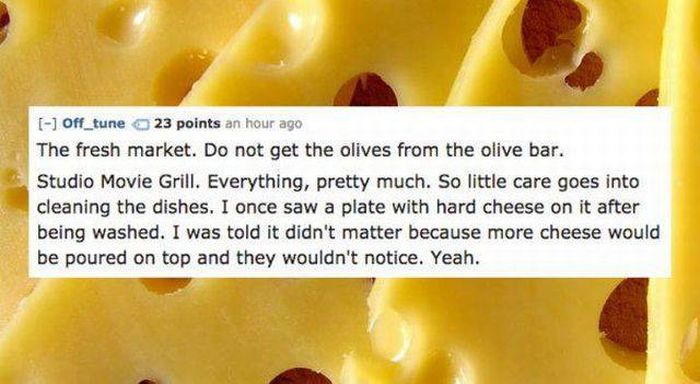 Chain Restaurants Workers Give You Some Useful Advices (16 pics)