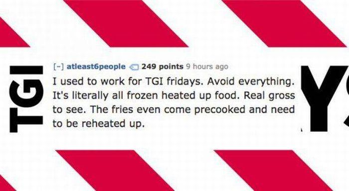 Chain Restaurants Workers Give You Some Useful Advices (16 pics)