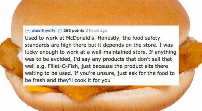 Chain Restaurants Workers Give You Some Useful Advices (16 pics)