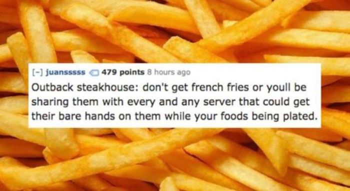 Chain Restaurants Workers Give You Some Useful Advices (16 pics)
