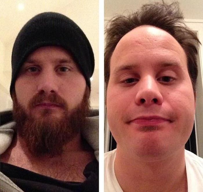 With And Without A Beard (18 pics)