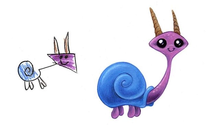 Artist Draws Monsters Based On Kids’ Doodles (24 pics)