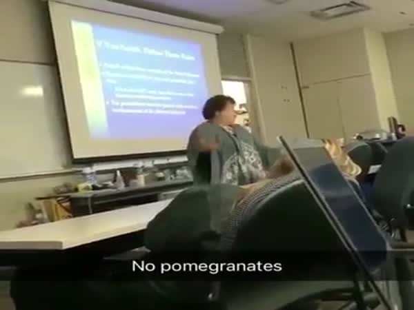 No Pomegranates! Professor Bans Pomegranates
