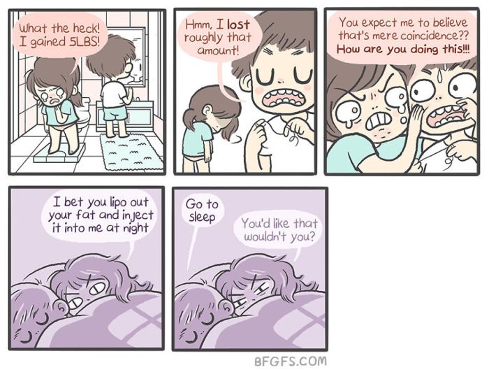 Girlfriend Illustrates Everyday Life With Her Boyfriend And A Puppy In Adorable Comics (20 pics)