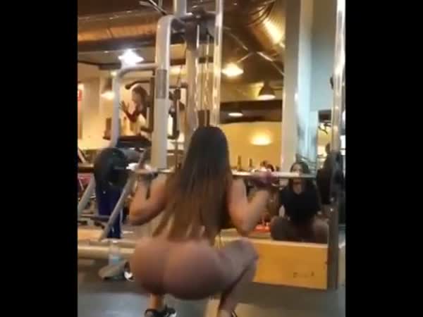 Gym Chick Works Out In Some Skin Tone Pants
