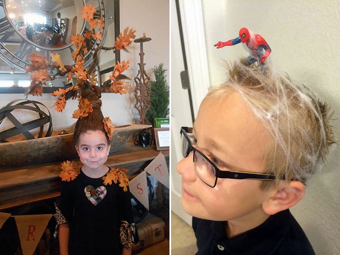 The Best Hairdos From “Crazy Hair Day” at Schools (17 pics)